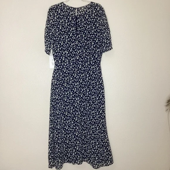 Reformation NEW Prima Midi Dress Navy Floral NWT Sz 8 - Picture 3 of 10